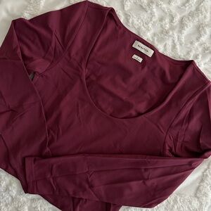 Aritzia Burgundy Crop Top